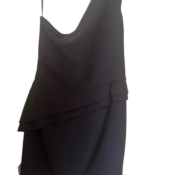 RALPH LAUREN Cocktail One Shoulder Dress Black Size 16 NWT - Picture 8 of 16